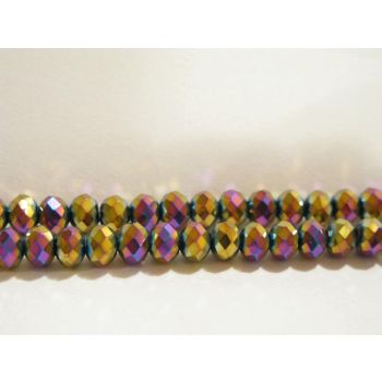 Brušeno staklo Rondele 8x6 mm ST013