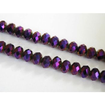 Brušeno staklo Rondele 8x6 mm ST031