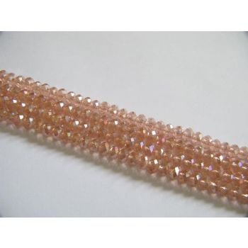 Brušeno staklo Rondele 6x4 mm ST052