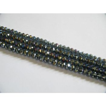 Brušeno staklo Rondele 6x4 mm ST053