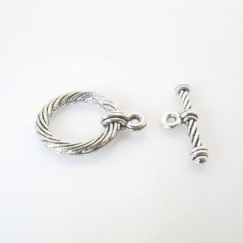 T- kopča 24 x 19mm- boja antik srebro ( TKOP109AS)
