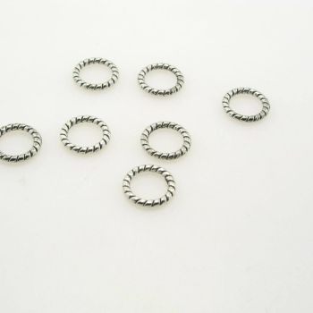 Ukrasna alka 8 x 1.5mm- boja Antik srebra-  ( UKA107AS)