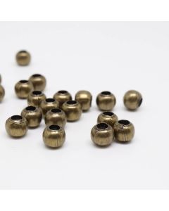 Metalne perle/razdelnici 3 mm. Pakovanje sadrži 300 komada - boja antik bronze .(100431)