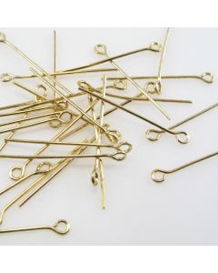 Iglice/pinovi sa omčom 26 mm x 0,8 mm  boja zlata (112129)