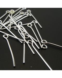 Iglice/pinovi sa omčom 26 mm x 0,8 mm  boja srebra (112135)