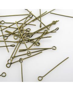 Iglice/pinovi sa omčom 60 mm x 0,8 mm  boja antik bronza (23MK32D/O60AM)