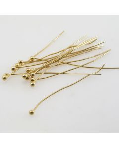 Iglice/pinovi sa kuglicom 25 mm x 0.6 mm  boja zlata(112143)
