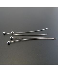 Iglice/pinovi sa kuglicom 25 mm x 0.6 mm  boja srebra (112151)