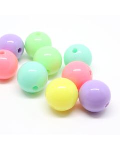Akrilne mat perle 16 mm, Rupa: 2 mm- mix boja ( 1601009 )