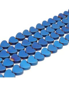 Hematit perle  3x3 mm, boja mat metalik plava, Cena je data za 1 niz od oko 39cm, Niz sadrži oko 98 perli ( 2131033 )