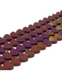 Hematit perle 3x3 mm, boja mat metalik ljubičasta, Cena je data za 1 niz od oko 39cm, Niz sadrži oko 98 perli ( 2131045 )