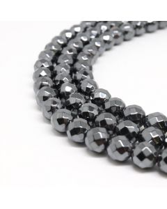 Hematit perle 4 mm faset , boja hematit, Cena je data za 1 niz od oko 39cm, Niz sadrži oko 98 perli ( 2131217 )