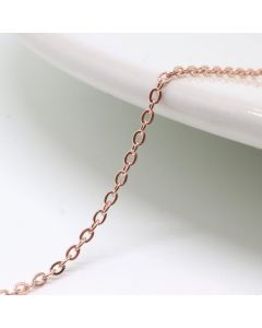 304 Rose Gold Stainless steel lanac  - 1,5x1  mm  ( 26108 )