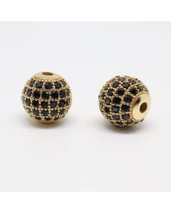 Perla pozlata+CZ  Yellow Gold 10 mm (  332003 )