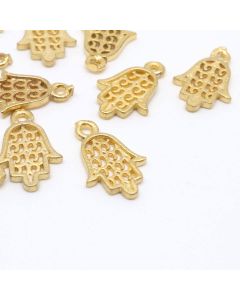 Privezak 12x 8 mm- 18K mat pozlata  (  332081 )