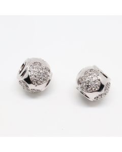 Perla 11 x 10 mm,  prevlaka Rodijum+ CZ cirkoni (  333009 )