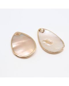 Privezak od Sedefa oko 30x20 mm- obod boja zlata (  340016 )