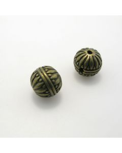 Metalna perla sa 3 rupe , dimenzije 14x13mm , rupe oko 2 mm- boja antik bronza , pakovanje 2 komada ( 3P108AM14 )