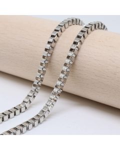Metalni lanac 3x3 mm- boja inoxa   ( 501005 )