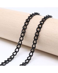 Metalni lanac 4x3 mm,žica 0,8 boja crna ( 501020 )