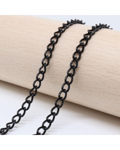 Metalni lanac 5x3.5 mm,žica 1 mm-boja crna ( 501021 )