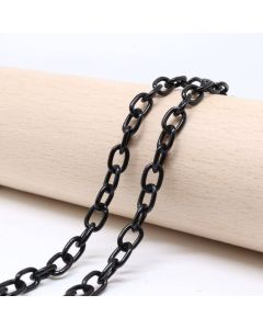 Metalni lanac 6x4 mm,žica 1 mm-boja crna ( 501022 )
