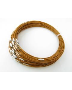 Čelična sajlica za ogrlice sa kopčom na šraf, prečnik 14,5 cm-- boja svetlo braon (532SVBRAON)
