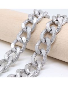 Aluminijumski lanac 16x12 mm, žica 3 mm - boja mat srebra ( 6020023 )