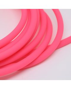 Kaučuk šuplji 5 mm- rupa 3.5mm, boja neon pink ( 710108 )