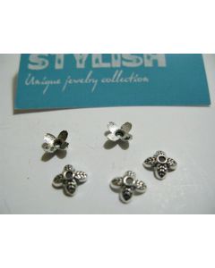 Metalne Kapice za perle 8mm, boja srebra (852S)