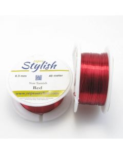 Bižuterijska žica u boji- RED Non Tarnish  0,3 mm. BZRE03
