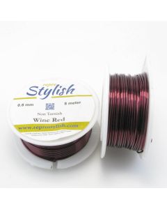 Bižuterijska žica u boji- WINE RED Non Tarnish  0,8 mm. BZWR08