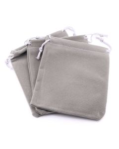 Plišane ukrasne vrećice 12x 10 cm , boja siva   (AMBPLIS04)