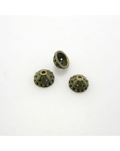 Ukrasna kapica za perle  8x5 mm, boja antik bronze   ( KAP125AM )