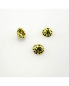 Ukrasna kapica za perle  8x5 mm, boja antik zlatna   ( KAP125AZ )