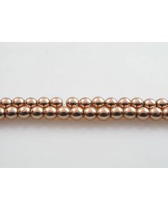 Hematit perle.Electroplate prevlaka, boja Rose Gold, Dimenzije 8mm; rupa: 1mm. Niz sadrži oko 54 perli KP-HEM-21)