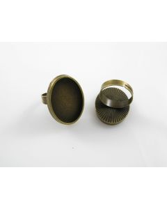 Osnova za prsten - antik bronza 27x20 mm (MKOK-PRSTEN102AM)