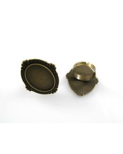 Osnova za prsten - antik bronza 35x30 mm (MKOK-PRSTEN103AM)