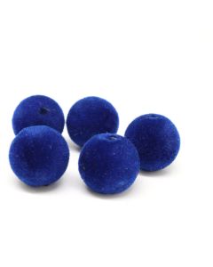 Plišane perle 12 mm,boja kraljevsko plava ( plis0212)