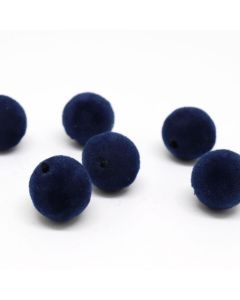 Plišane perle 10 mm,boja teget ( plis0510)