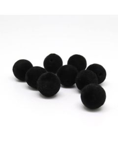 Plišane perle 16 mm,boja crna ( plis0716)