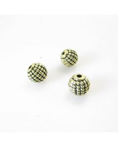 Metalna perla 8  mm, rupa oko 1.5 mm- boja antik bronza ( R156AM )