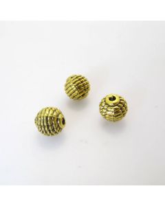 Metalna perla 8  mm, rupa oko 1.5 mm- boja antik zlatna ( R156AZ )
