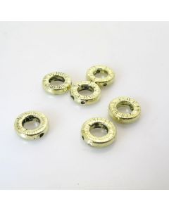 Metalna perla 10 x 2,8  mm,otvor 4,5mm, rupa oko 1 mm- boja antik srebra ( R158AS )