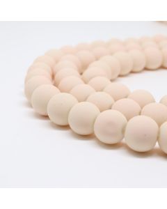 Staklene gumirane perle  8 mm, rupa oko 1mm. Niz sadrži oko 100 perli.(SPGUM139)