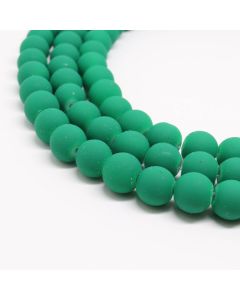 Staklene gumirane perle  8 mm, rupa oko 1mm. Niz sadrži oko 100 perli.(SPGUM159)