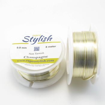 Posrebrena žica Champagne--Non Tarnish 0,5 mm. 1020CHA-05
