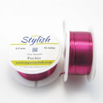 Posrebrena žica Fuchia- Non Tarnish 0,3 mm. 1020FUC-03