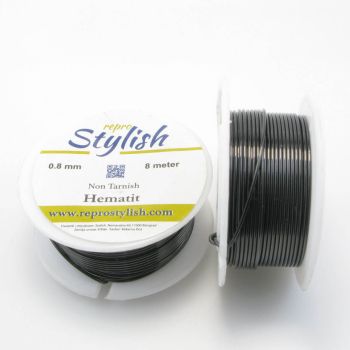 Posrebrena žica Hematit--Non Tarnish 0,5 mm. 1020HEM-05