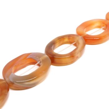 Prirodni Ahat perle alke 35x25x5mm-otvor oko 20x13 mm ( 1103021 )